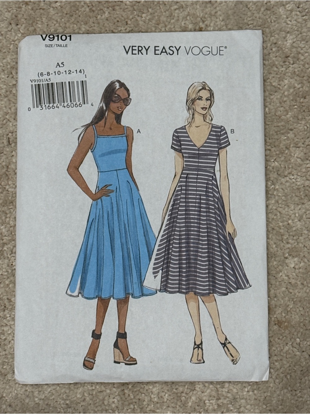 Vogue V9101 Misses Dress Seeing Pattern